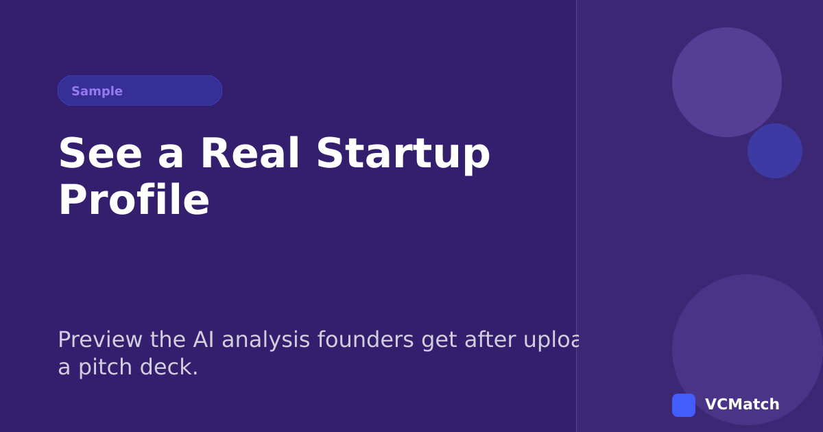 Good Match Profile Examples Sample Startup Profile — VCMatch
